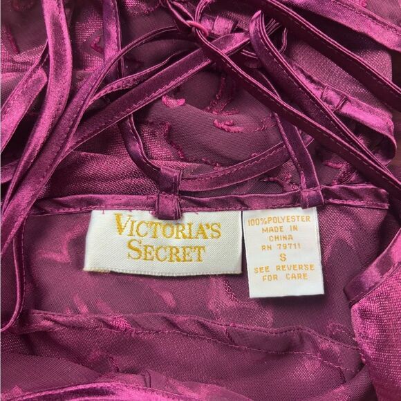 Victorias Secret Gold Label Maroon Floral Teddy Size Small - Picture 7 of 7